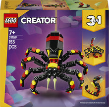 Carica l'immagine nel visualizzatore di Gallery, LEGO Creator 3 in 1 Animali selvatici: ragno trasformista 31159