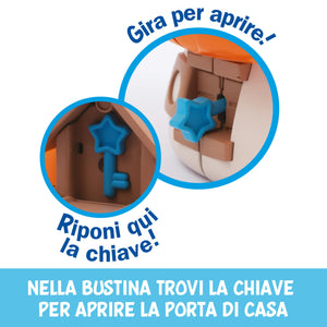 Giochi Preziosi I Puffi - Puffetta E La Sua Casetta Dal Tetto Rosa Ricca Di Accessori E Adesivi , Per Bambini A Partire Dai 3 Anni