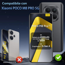 Carica l'immagine nel visualizzatore di Gallery, QULLOO per Xiaomi POCO M8 Pro 5G / Redmi Note 15 Pro Plus 5G Vetro Temperato, [2+2 Pezzi] Pellicola Vetro Protettiva &amp; P