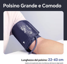 Carica l'immagine nel visualizzatore di Gallery, Sinocare Misuratore di Pressione da Braccio (22-42cm) con Indicatore di Rischio, Monitoraggio Domestico dell'Ipertensione, Modalità Doppio Utente con 2x99 Posizioni di Memoria, Rilevamento Aritmie