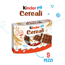 Carica l&#39;immagine nel visualizzatore di Gallery, Kinder Cereali, 9 Tavolette di Cioccolato Puro Cacao, Snack Dolce Ripieno al Latte e 5 Cereali Soffiati e Tostati, 211.5 gr