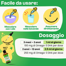 Carica l'immagine nel visualizzatore di Gallery, APOKRA Kids Omega 3 Gocce – DHA vegano da olio di alghe per lattanti e bambini dai 6 mesi – 250 mg DHA (dai 2 anni) – se