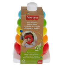 Carica l'immagine nel visualizzatore di Gallery, Fisher-Price - Piramide 5 Anelli, gioco con base oscillante al tocco e 5 anelli colorati impilabili, realizzato con materiali vegetali, giocattolo per bambini, 6+ mesi, GRF09