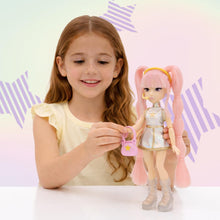 Carica l'immagine nel visualizzatore di Gallery, K-POP IDOL Bambola Yuni Bambole alla moda Stile K-Pop Moonlight, capelli rosa intrecciati. 3 accessori per creare outfit