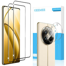 Carica l'immagine nel visualizzatore di Gallery, per Realme 12 Pro /12 Pro Plus / 12 Pro+ 5G 3D Vetro Temperato, 2+2 Pezzi 3D Pellicola Vetro Temperato e Fotocamera Vetr