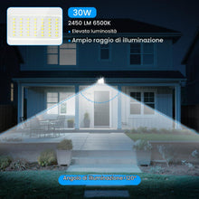 Carica l'immagine nel visualizzatore di Gallery, Aigostar- Faretto led 30W da esterno bianco freddo,super illuminoso faretti led 2450 lumen 6500k, impermeabile IP65 per 