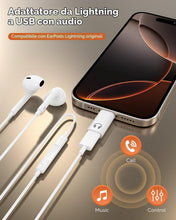 Carica l'immagine nel visualizzatore di Gallery, MoKo Adattatore Audio da Lightning a USB C per Cuffie