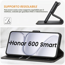 Carica l'immagine nel visualizzatore di Gallery, Ganbary Cover Compatibile con Honor 600 Smart, Premium Pelle PU Flip Libro Custodia [Protezione Completa] [Slot per Sche