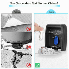 Carica l'immagine nel visualizzatore di Gallery, Cassetta Chiavi con Codice a 4 Cifre, Cassetta Portachiavi da Parete di Sicurezza, Grande Key Box da Esterno, Locker Chi