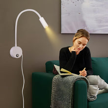 Carica l'immagine nel visualizzatore di Gallery, ERWEY Lampada da lettura da parete, Lampada da comodino da parete LED con interruttore tattile dimmerabile e porta di ri