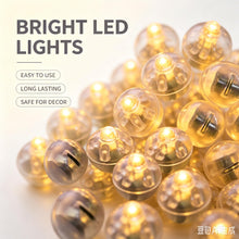Carica l'immagine nel visualizzatore di Gallery, 50 pcs Mini LED Palloncini Luci Palloncino rotondo a LED Palloncini Luci Led Lanterne di Carta Matrimonio Compleanno Fes
