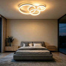 Carica l'immagine nel visualizzatore di Gallery, LED Ceiling Light, 48W Dimmbar Ceiling Light, Lampada Moderna Soggiorno 61cm 4 Anelli LED Lampade a Soffitto, Lampada a 