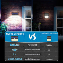 Carica l'immagine nel visualizzatore di Gallery, SIGRILL Luce Solare LED Esterno, 2 Pezzi Faretto LED da Esterno con Sensore di Movimento, 150LED Lampada Solare da Ester