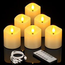 Carica l'immagine nel visualizzatore di Gallery, PChero Lumini ricaricabili con telecomando, confezione da 6 mini luci a LED