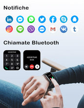 Carica l'immagine nel visualizzatore di Gallery, GRV Smartwatch Uomo Donna Chiamate Bluetooth per Android iOS Nero