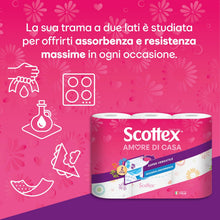Carica l'immagine nel visualizzatore di Gallery, Scottex Amore di Casa Carta da Cucina, Carta Assorbente Cucina, 21 Rotoli