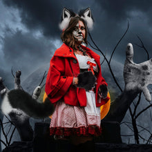 Carica l'immagine nel visualizzatore di Gallery, Ulikey Set da vestire coda di lupo di volpe, Orecchie di gatto in finta pelliccia di Halloween Set di costumi per bambin