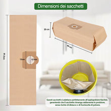 Carica l'immagine nel visualizzatore di Gallery, 10 Sacchetti per Kärcher WD3 WD3 premium 6.959-130.0 MV 3 WD 3.200 WD 3.300M WD 3.500 P, A 22xx Series, A 25xx Series, A