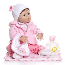 Carica l'immagine nel visualizzatore di Gallery, Bambole Reborn Femmine Simulazione Silicone Vinile Morbido 22 Pollici 55 Centimetri Realistico Bambole Reborn che Sembrano Vere Bambolotto Neonato