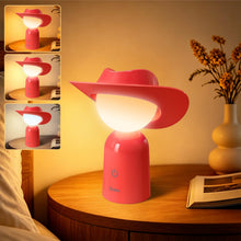Carica l'immagine nel visualizzatore di Gallery, Gritin Luce Notturna Cappello Cowboy Originale, Lampada da Comodino a LED