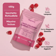 Carica l'immagine nel visualizzatore di Gallery, Multi-Collagene Idrolizzato in Polvere 450g, Tipo 1 2 3 con Biotina e Zinco