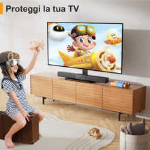 Carica l'immagine nel visualizzatore di Gallery, Supporto Girevole da Tavolo per TV da 26-60 Pollici - Piedistallo per TV Regolabile in Altezza con Base in Vetro Tempera