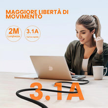 Carica l'immagine nel visualizzatore di Gallery, GRIFEMA Cavo USB A a USB C da 2 m
