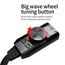 Carica l'immagine nel visualizzatore di Gallery, Virtual 7.1 Canale USB Scheda Audio Esterno Adattatore Spina per PC Laptop PS5