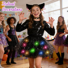 Carica l'immagine nel visualizzatore di Gallery, LED Costume Gatto, con Orecchie da Gatto, Coda di gatto