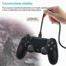 Carica l'immagine nel visualizzatore di Gallery, Tobfit Cavo di ricarica per controller Sony PS4, PS4 Slim, PS4 Pro, cavo di ricarica micro USB per controller PlayStatio