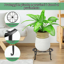 Carica l'immagine nel visualizzatore di Gallery, LATERN 4 Pezzi Supporti per Piante in Metallo, 23CM Supporto per Vasi di Fiori Resistenti Supporto per Contenitori Ripia