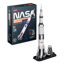 Carica l'immagine nel visualizzatore di Gallery, Nasa - Puzzle 3d Apollo Saturn V Rocket | Puzzle 3d Bambini 8 Anni e Adulti | Modellismo Da Costruire Adulti | 136 Pezzi