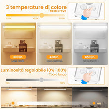 Carica l'immagine nel visualizzatore di Gallery, flintronic 2 Pezzi Luce LED Sottopensile Cucina, 20CM Luce con Sensore di Movimento, 3 Temperature Colore 4 Luminosità, 