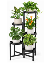 Carica l'immagine nel visualizzatore di Gallery, Bamworld Porta piante da interno in metallo a 5 livelli, supporto stabile per piante da interno ed esterno, design moder