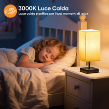 Carica l'immagine nel visualizzatore di Gallery, Suright Lampada da Comodino Touch, Dimmerabile e con Memoria Luminosità, Lampada da Tavolo per Camera da Letto Soggiorno