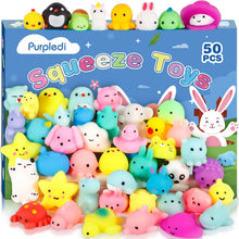 Carica l'immagine nel visualizzatore di Gallery, Purpledi Squeeze Toys Squishy Giocattoli 50 pezzi per Feste per Bambini, Giocattoli Antistress da Spremere Morbidi , Regalo di Natale,Regalini Fine Festa Compleanno