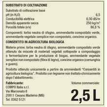 Carica l'immagine nel visualizzatore di Gallery, COMPO BIO Terriccio Universale, Per Piante Orticole, Aromatiche, Ornamentali e da Fiore, Consentito in Agricoltura Biolo