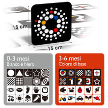 Carica l&#39;immagine nel visualizzatore di Gallery, hahaland Carta Stimolazione Sensoriale Visiva, Flash Cards Neonati, Giochi Neonato 0-3-6 Mesi Carta Nero Bianco Alto Contrasto, 20 Pezzi 40 Immagini