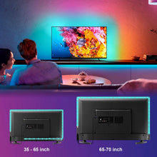Carica l'immagine nel visualizzatore di Gallery, Enteenly Striscia LED TV 3 m, Striscia luminosa LED Retroilluminazione TV 40-65in, 5050 RGB USB con Telecomando Multicolore FAI DA TE Ritmo Musicale Striscia LED Controllato da APP per HDTV Monitor