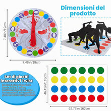 Carica l'immagine nel visualizzatore di Gallery, Twister Gioco Bambini, Twisting Floor Game con Tappetino, Gioco per Bambini e Adulti, per Famiglia Giochi di Abilità e E