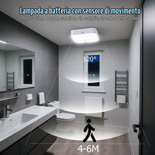 Carica l'immagine nel visualizzatore di Gallery, Toowell Plafoniera LED Soffitto Sensore di Movimento per Luci Senza Fili Lampada da Soffitto Ricaricabile Batteria 5000K
