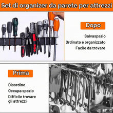 Carica l'immagine nel visualizzatore di Gallery, 2 Pezzi Supporto da parete per cacciavite,Portacacciavite da parete 40cm - supporto lavoro Porta Cacciaviti, Portautensi