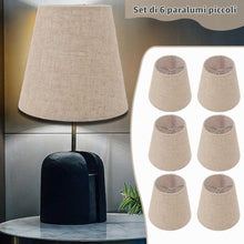 Carica l'immagine nel visualizzatore di Gallery, Paralume in Tessuto per Candela Lampadario Lampada da Parete, Set di 6 Paralumi da Comodino E14 da parete, Clip On Paral