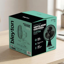 Carica l'immagine nel visualizzatore di Gallery, BLEYTON, ventilatore da tavolo, a morsetto, da parete e da tavolo, ventilatore elettrico a clip nero da 20W, potente e s