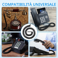 Carica l'immagine nel visualizzatore di Gallery, Cavo Telefonico Spirale, 4pcs Cavo a Spirales, 4m Cavo a Spirale per Cornetta Telefonico, 4P4C Spina RJ9/RJ10/RJ22, Conn