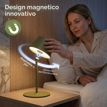 Carica l'immagine nel visualizzatore di Gallery, Aigostar Lampada da Comodino Magnetica e Girevole, con 3 Temperature di Colore e Regolazione Continua, Lampada da Tavolo
