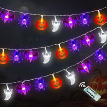 Carica l'immagine nel visualizzatore di Gallery, Catena luminosa da 7 m, per Halloween, 40 LED, catena luminosa con timer, decorazione di Halloween, decorazione per este