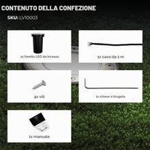 Carica l'immagine nel visualizzatore di Gallery, Ledvion Faretto LED da Incasso per Esterno IP67 3W 230V GU10 rotondo