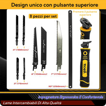 Carica l'immagine nel visualizzatore di Gallery, Magicbox Sega a Mano 8 in 1 per Metallo e Legno, 8 Lame Intercambiabili