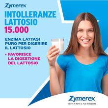 Carica l'immagine nel visualizzatore di Gallery, Zymerex INTOLLERANZE LATTOSIO 15.000 | 60 compresse | Digestione | Lattasi 15000 ALU | Enzima Lattasi PURO | Confezione 